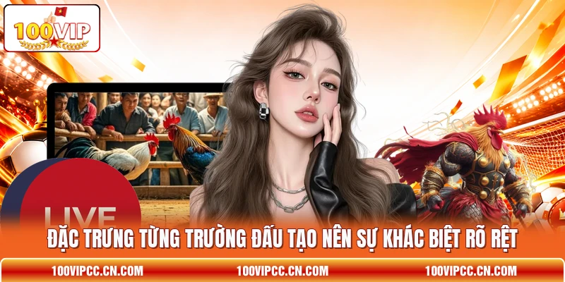 Đặc trưng từng trường đấu tạo nên sự khác biệt rõ rệt Đặc trưng từng trường đấu tạo nên sự khác biệt rõ rệt