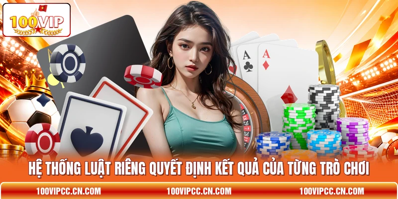 Hệ thống luật riêng quyết định kết quả của từng trò chơi