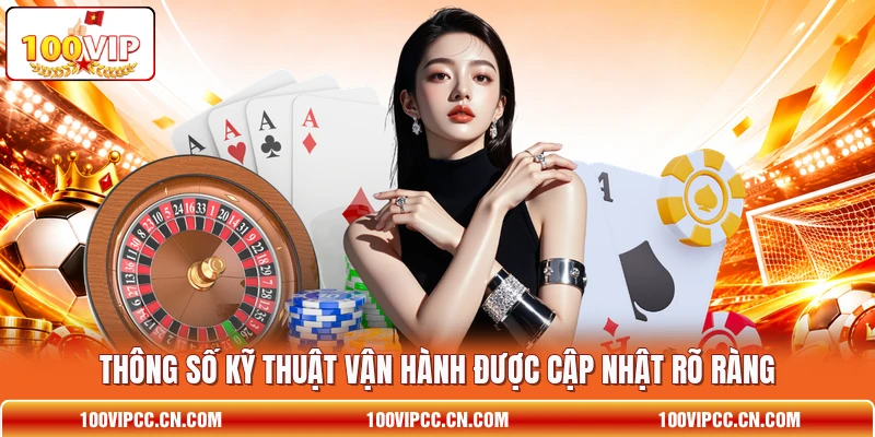Thông số kỹ thuật vận hành được cập nhật rõ ràng