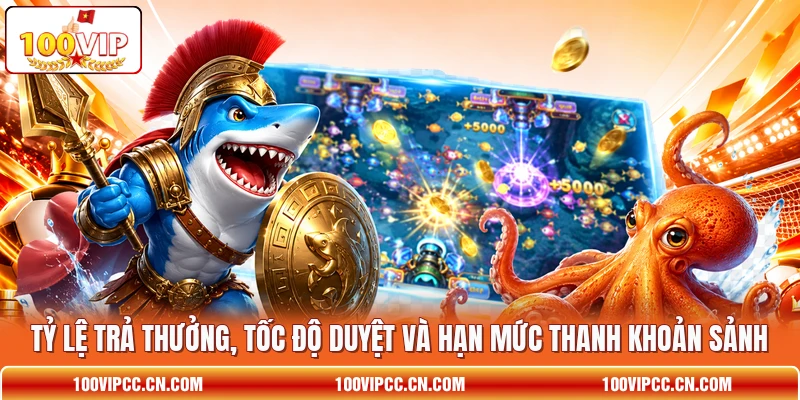 Tỷ lệ trả thưởng, tốc độ duyệt và hạn mức thanh khoản sảnh